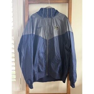Nike University Of Michigan Wolverines Windbreaker Navy Jacket XL SOLD OUT